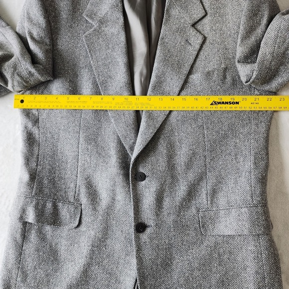 Vintage‎ Tweed Blazer Mens 42 R Scottish Wool Silk Hipster Jacket Gardiner Union - Picture 10 of 16